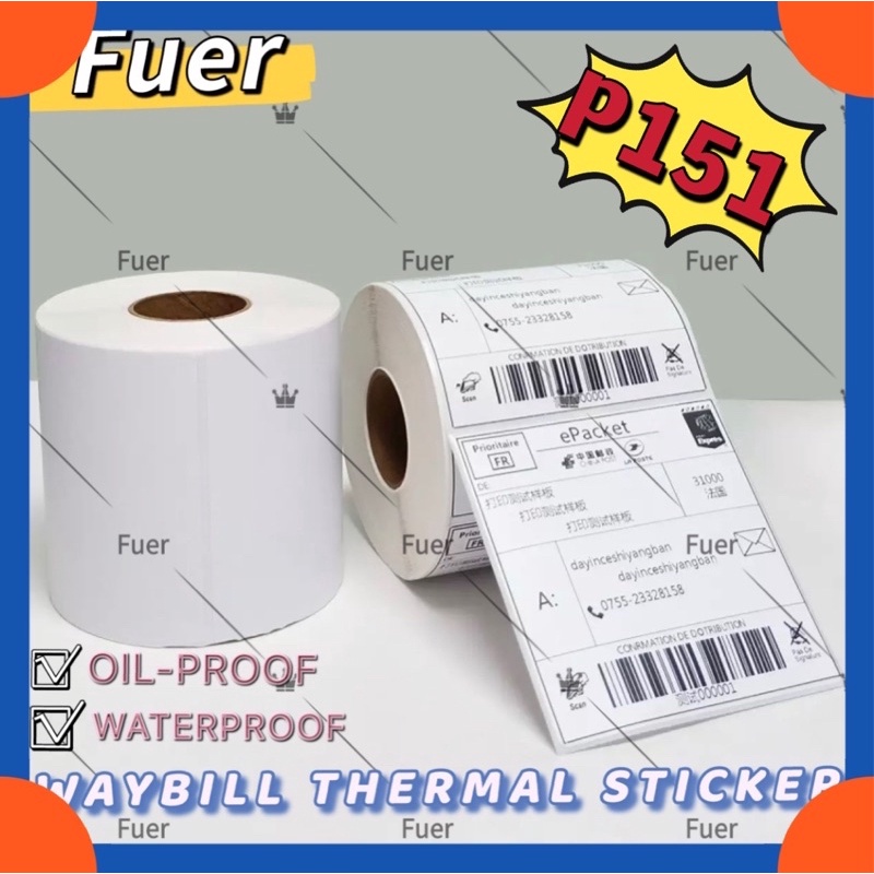 A6 Waybill Thermal Sticker 500 Pcs Roll Officom Label Paper Sticker Shopee Philippines 1452