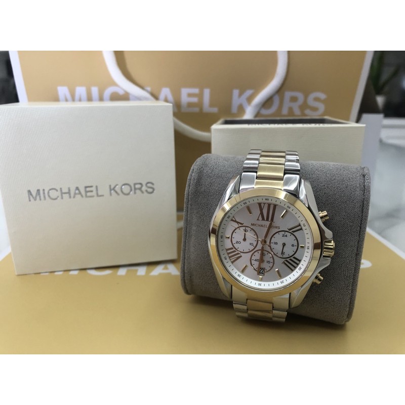 Michael kors two store tone bradshaw watch