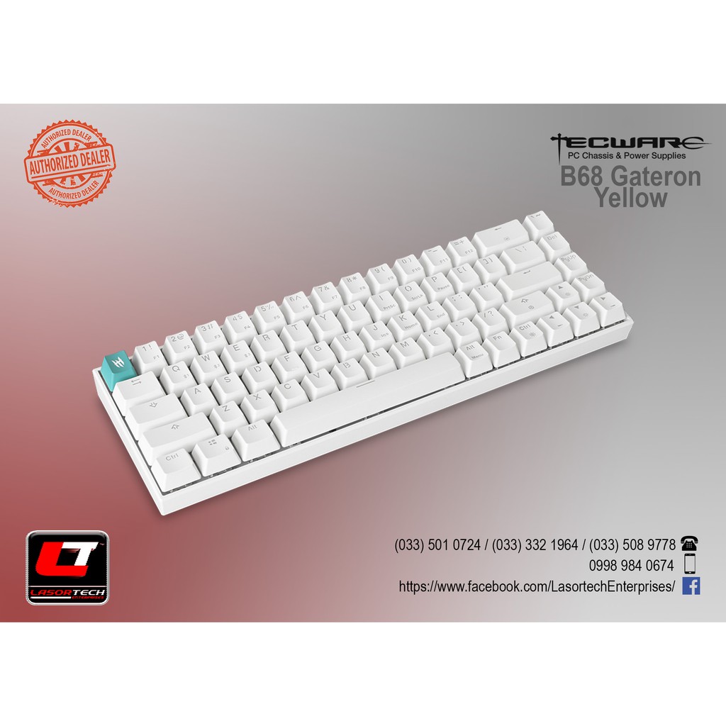 Tecware B68 Wireless Mechanical Keyboard |Gateron Yellow | White ...