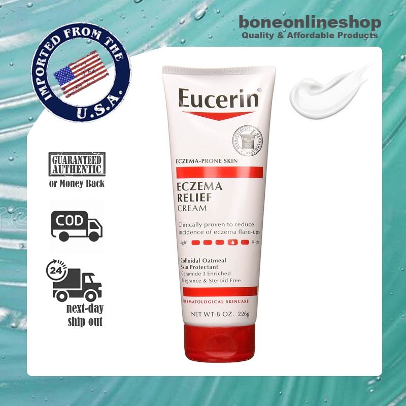 Eucerin Eczema Relief Cream Full Body Lotion For Eczema Prone Skin 8 Oz 1142 Shopee 