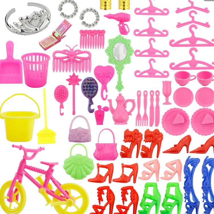 55 Piece Set of Doll Accessories, Princess Doll Accessories, Toys for ...