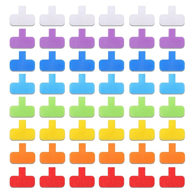 50 Pieces Cable Labels Multi-Color Cord Labels Wire Labels Oval Cable ...