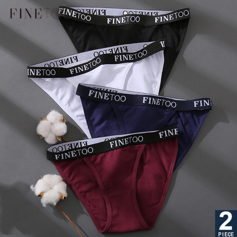 Finetoo Sexy Womens Cotton Underwear Letter Waisted Fashion Woman Soft