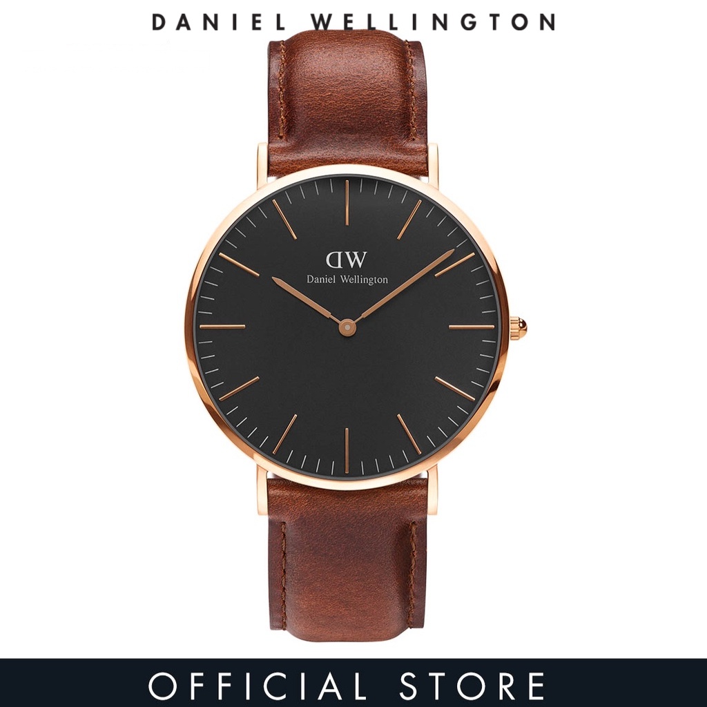 2 Years Warranty Daniel Wellington Classic 40mm St Mawes Rose Gold Black Watch for Men Shopee Philippines