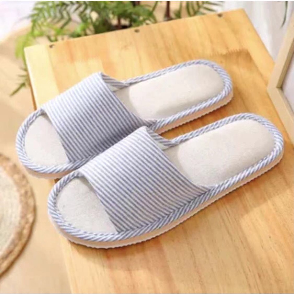 Japanese linen indoor non-slip home slippers for women and men 345 ...