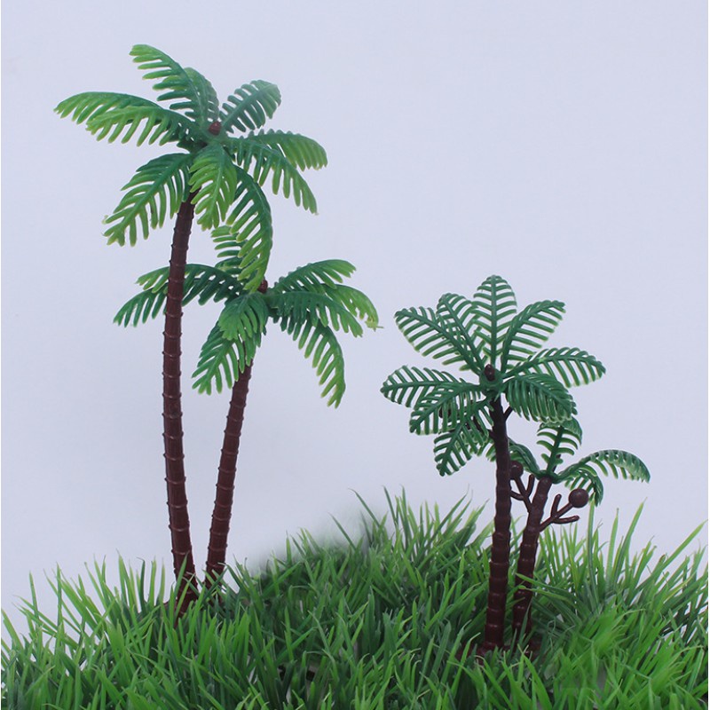 Artificial Coconut Tree Cake Topper Jungle Theme Birthday Party Cake