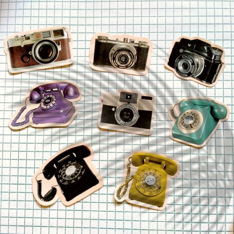 vintage camera sticker