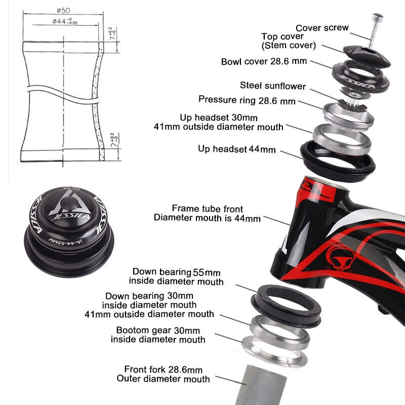 Tapered head tube discount dimensions