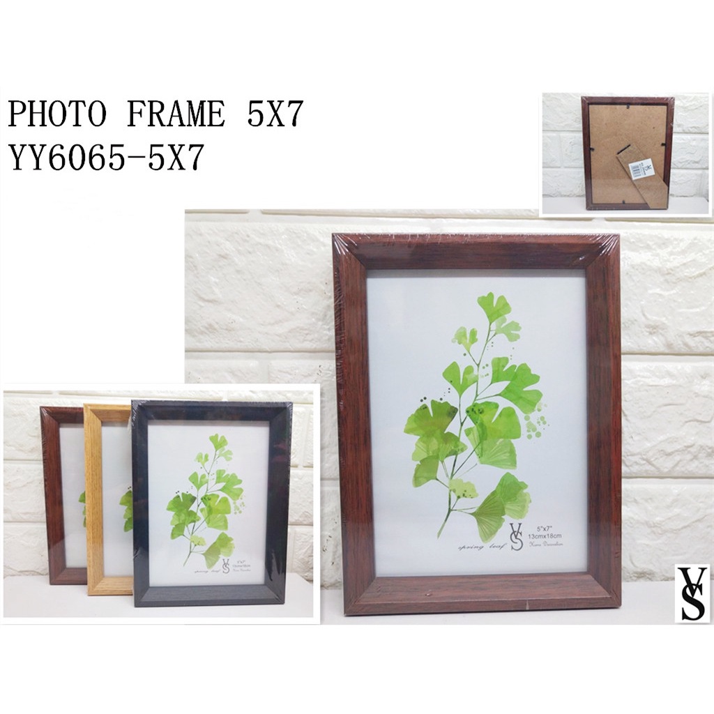 [VS] WOODEN PICTURE PHOTO FRAME ACETATE COVER 5R 5x7 inches YY6065-5X7 ...