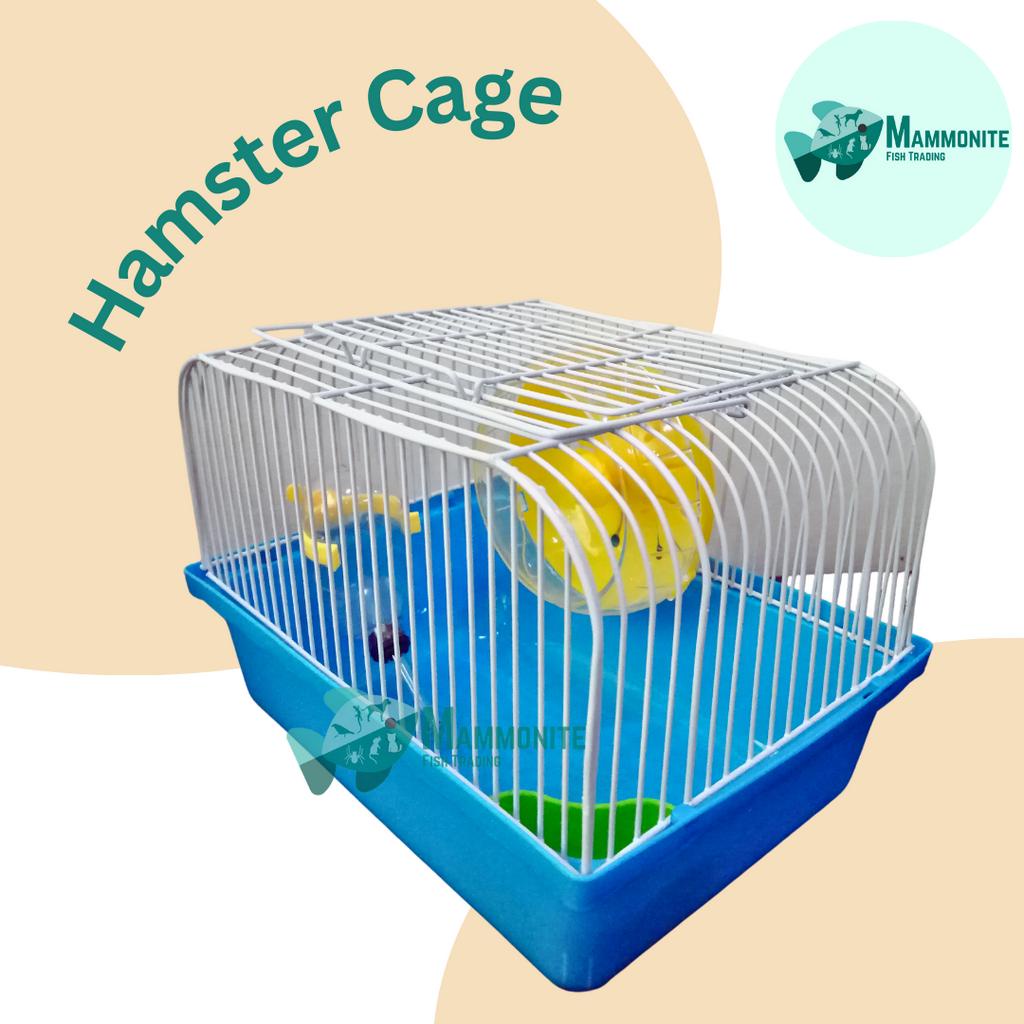 Picture of Hamster Cage with Running Wheel Water Bottle Food Pet House Mice Cage ...