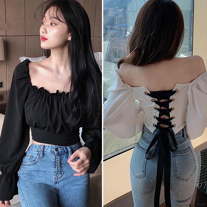 Korean tops, Women's Fashion, Tops, Other Tops on Carousell