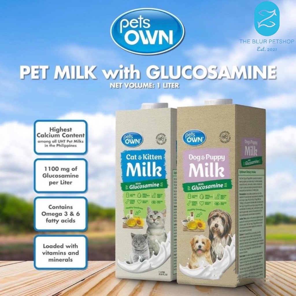 05/ 2024 EXPIRY 1L Pet's Own Pets Own Milk Fresh Milk Dog Cat Dogs Cats