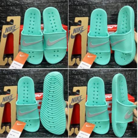 Mint green hot sale nike slides