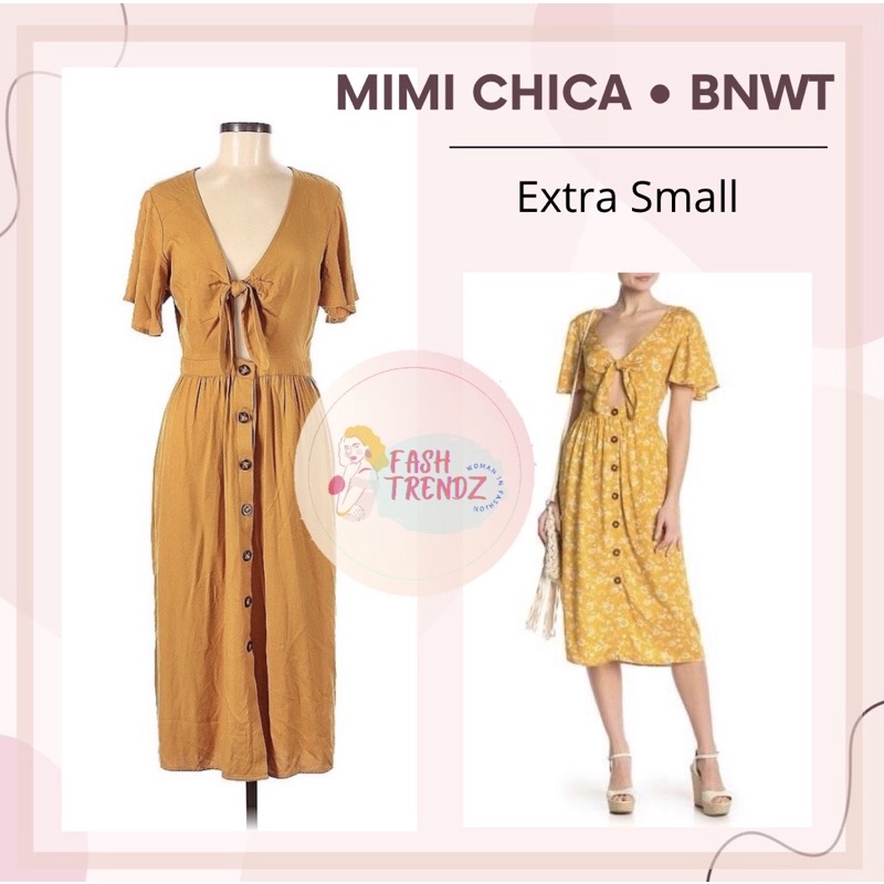 mimi chica tie front dress