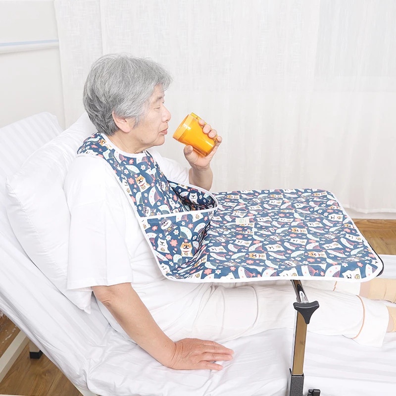 OrtoPrime Set Of 3 Waterproof Adult Bibs: Terrycloth PVC - Washable And Reusable Bibs For Elderly - Pack Of 3 Waterproof Adult Bibs For Men And - View #2