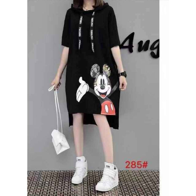 KOREAN MICKEY MOUSE HOODIE DRESS
