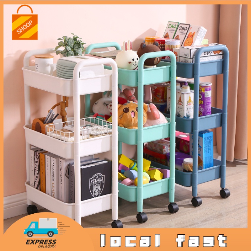 3 tier rack food trolley kitchen trolley rack trolley Rack Office ...