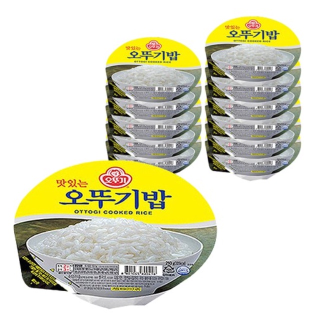 OTTOGI Microwavable Cooked White Rice 210g x 12ea | instant cooked rice ...