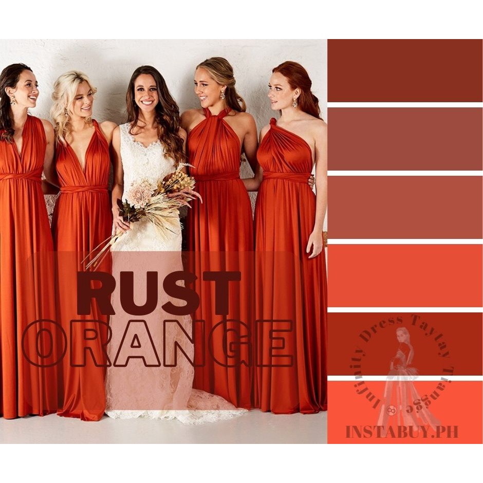 Burnt orange best sale infinity dress