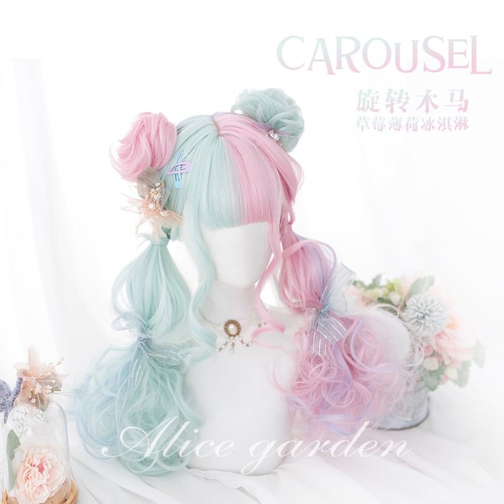 Review for Macaron Lolita long curly hair YV42441