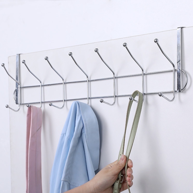 Stainless Steel Door Hanger Double-Layer 12/14 Hooks Door Rear Rack ...