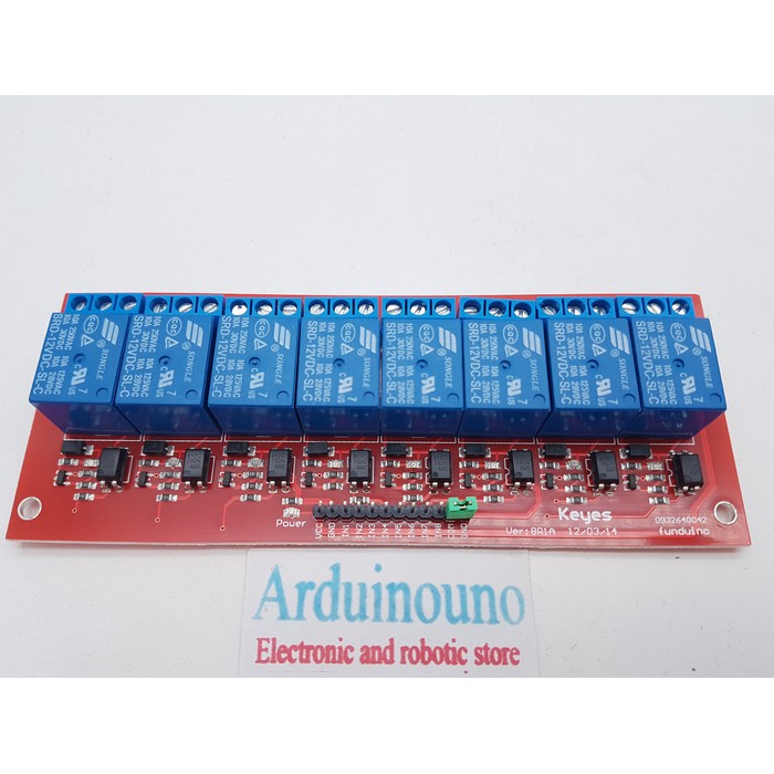 Relay module 12v 8channel keyes funduino high quality brand mark