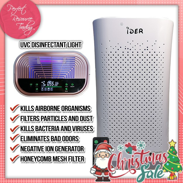 IDER Air Purifier with UV Light HEPA New Generation for 100 square