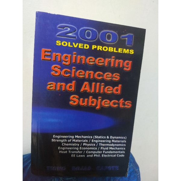 2001 Solved Problem Engineering Sciences And Allied Subject Capote