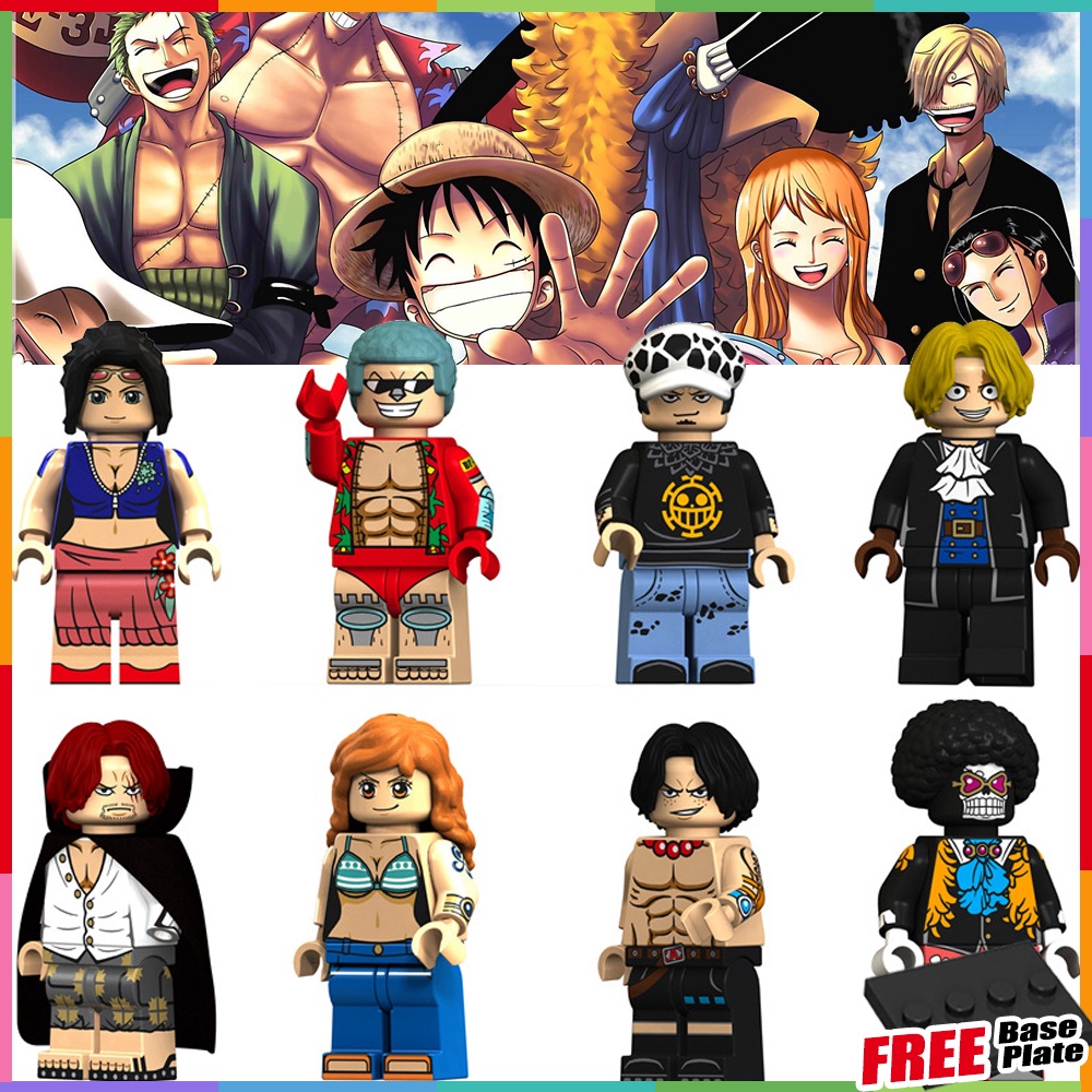 ONE PIECE Minifigures Ace Shanks Nami Law BROOK Pirate Nico Robin ...