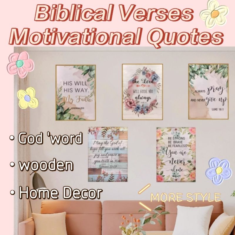Biblical Verses Motivational Quotes Wooden Wall Decor | GOD'S WORD Home ...