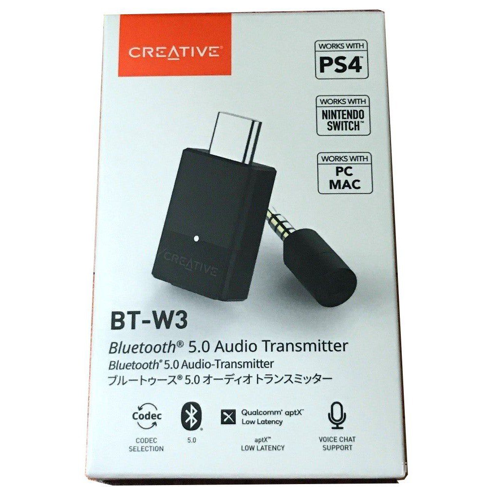 Creative BT-W3 Bluetooth 5.0 Audio Transmitter ( Black ) for PS4/Switch ...