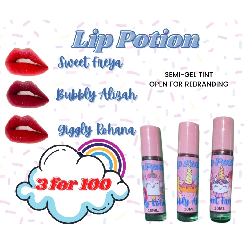 Lip Potion Semi gel tint open for rebrand pm us Shopee Philippines