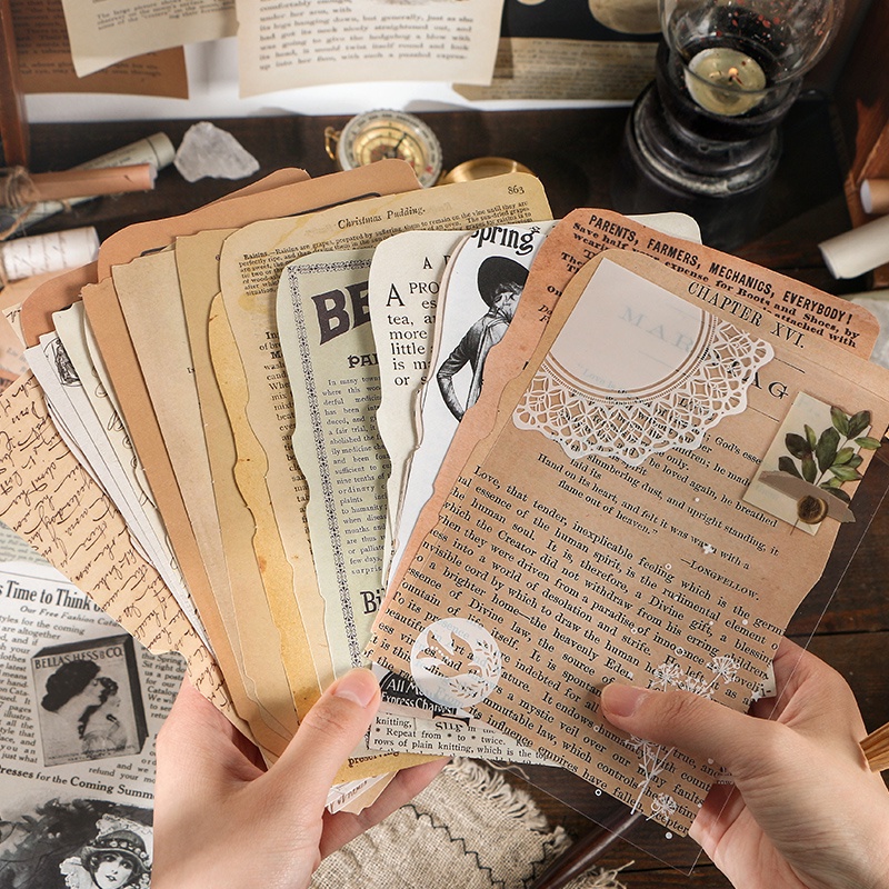 24Pcs Journal Material Set, Vintage Scrapbooking Sticker Set, Mixed ...