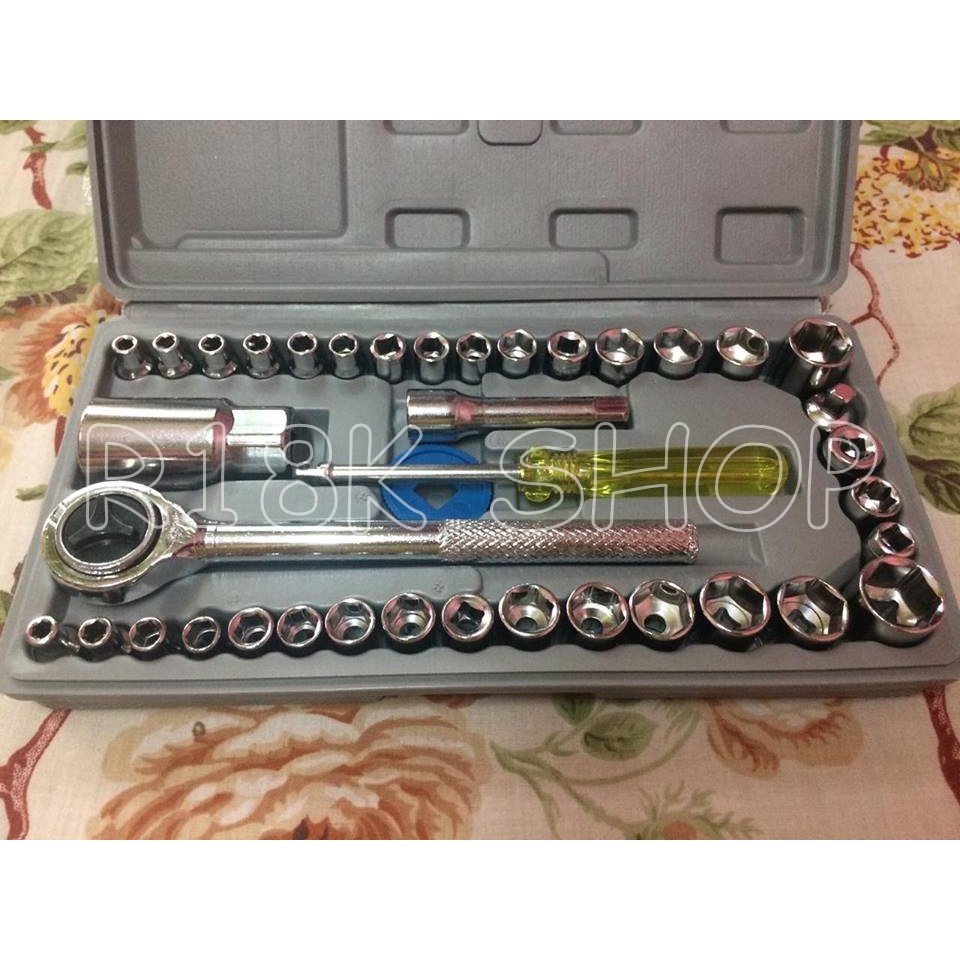 C.O.D AIWA 40pcs Combination Socket Wrench Set Shopee Philippines