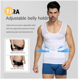 Mens Body Shaper Compression Slimming Belt Waist Trainer Belly