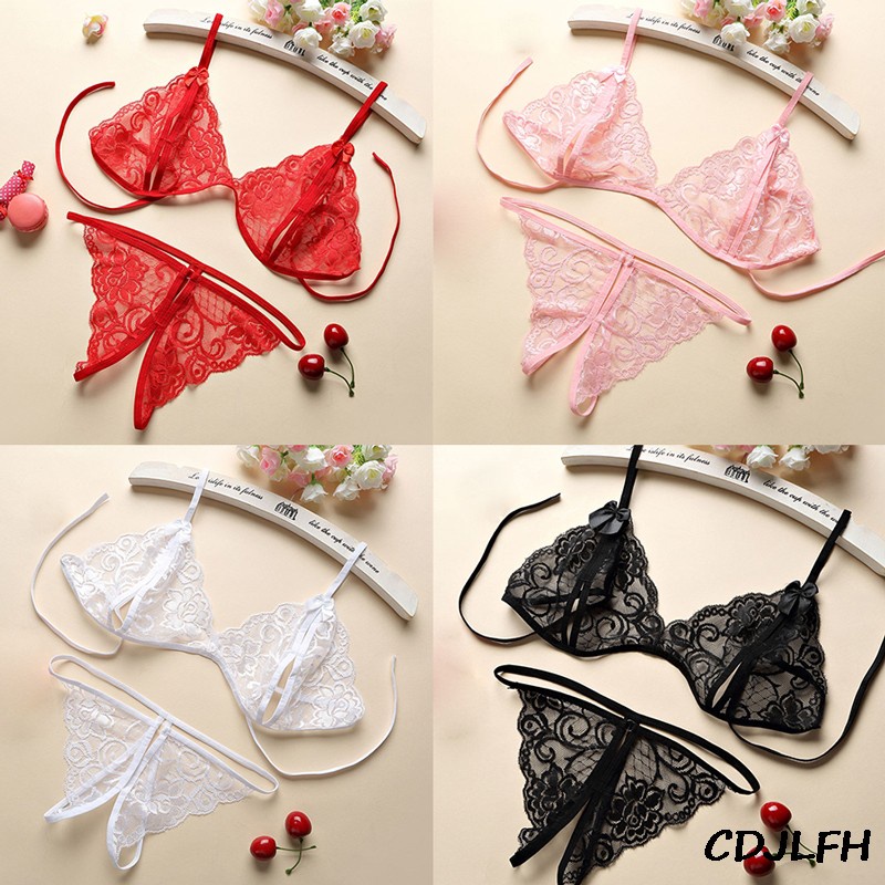 Women Lingerie Set Lace Bralette and Panty Set Strappy Lace Lingerie-f337