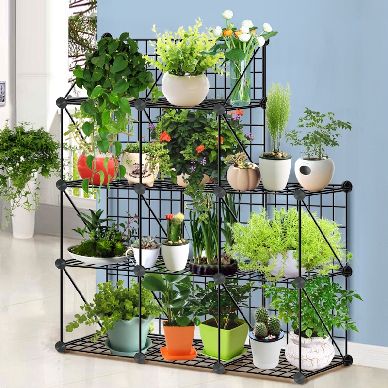 Simple Assembly Iron Mesh Multifunctional Storage Desktop Succulent ...