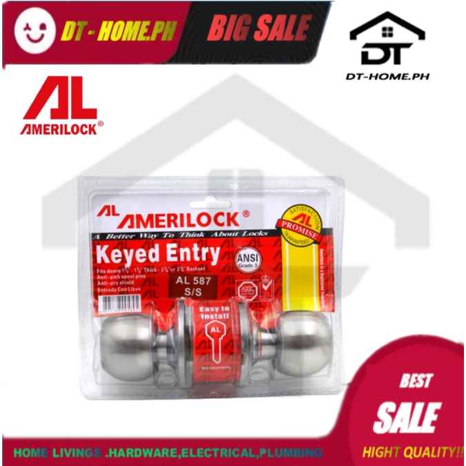 Low priceAMERILOCK DOOR KNOB LOCK SET 588/587/3800/101/102 Stainless