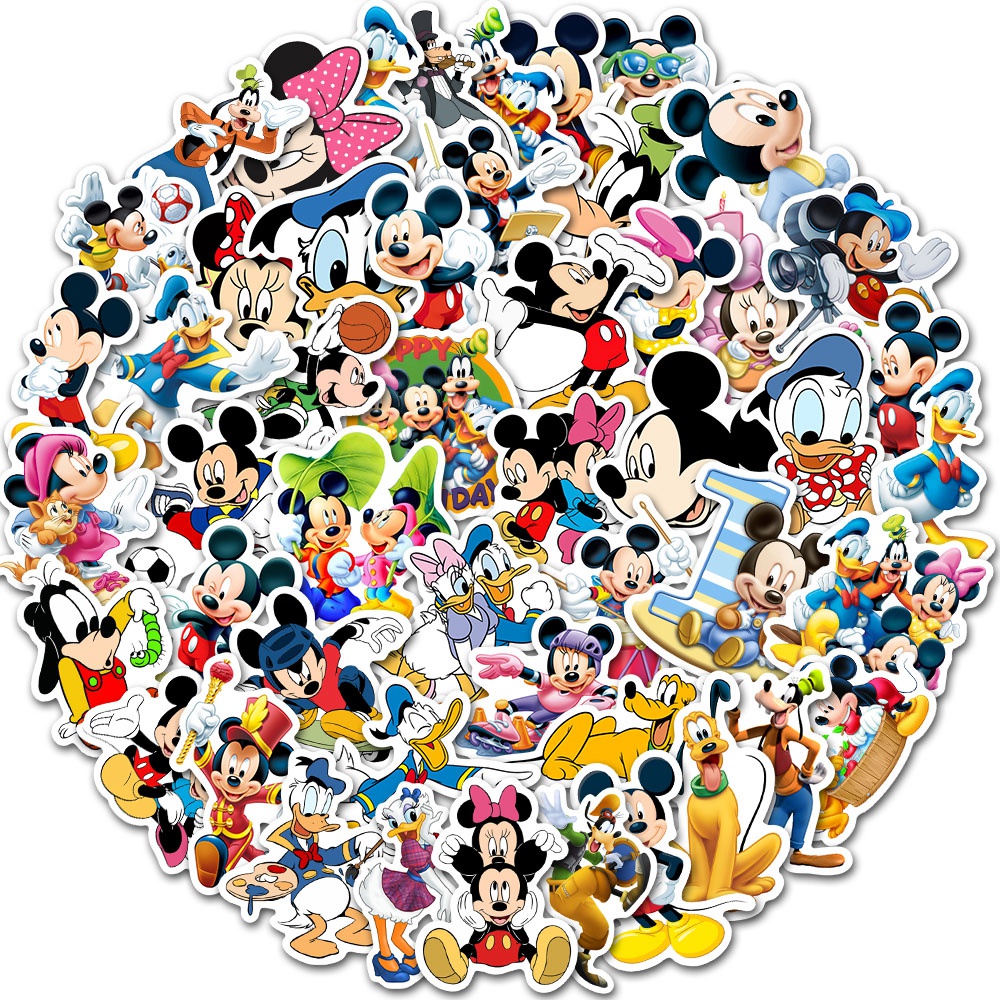 50pcs/set of hot style cartoon Mickey Mouse waterproof stickers ...