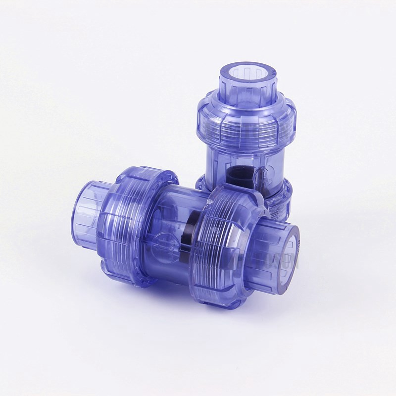 PVC One Way Check Valve Transparent Union NonReturn Valve PVC Pipe