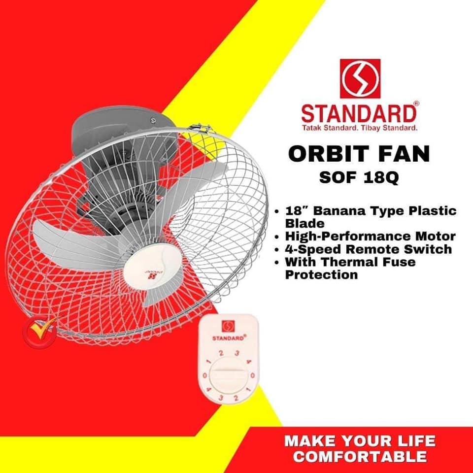 Standard Orbit Fan Ceiling 18" Banana Blade SOF 18Q/SOF 18Q1 Shopee