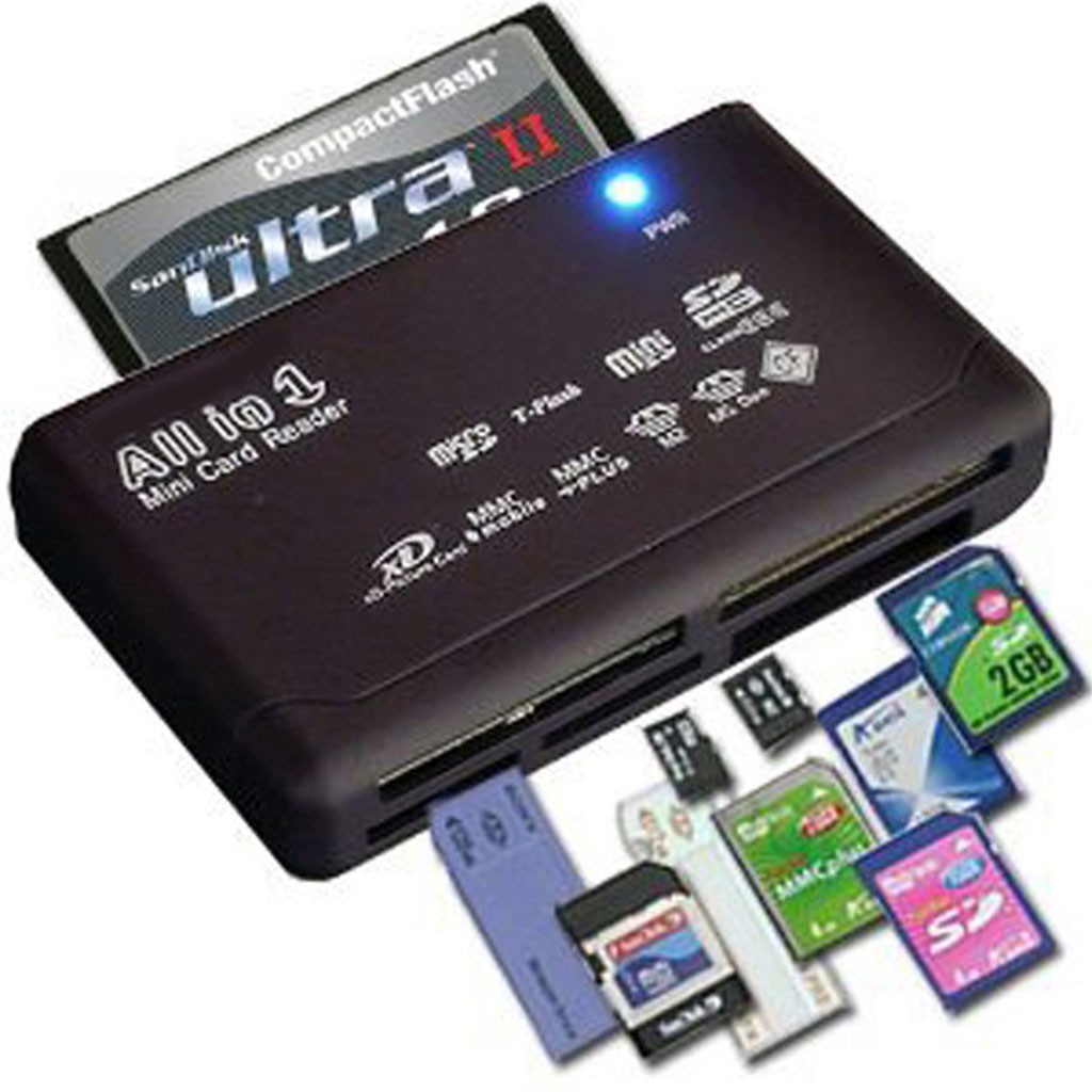 All-In-One Memory Card Reader For USB External Mini Micro | Shopee ...