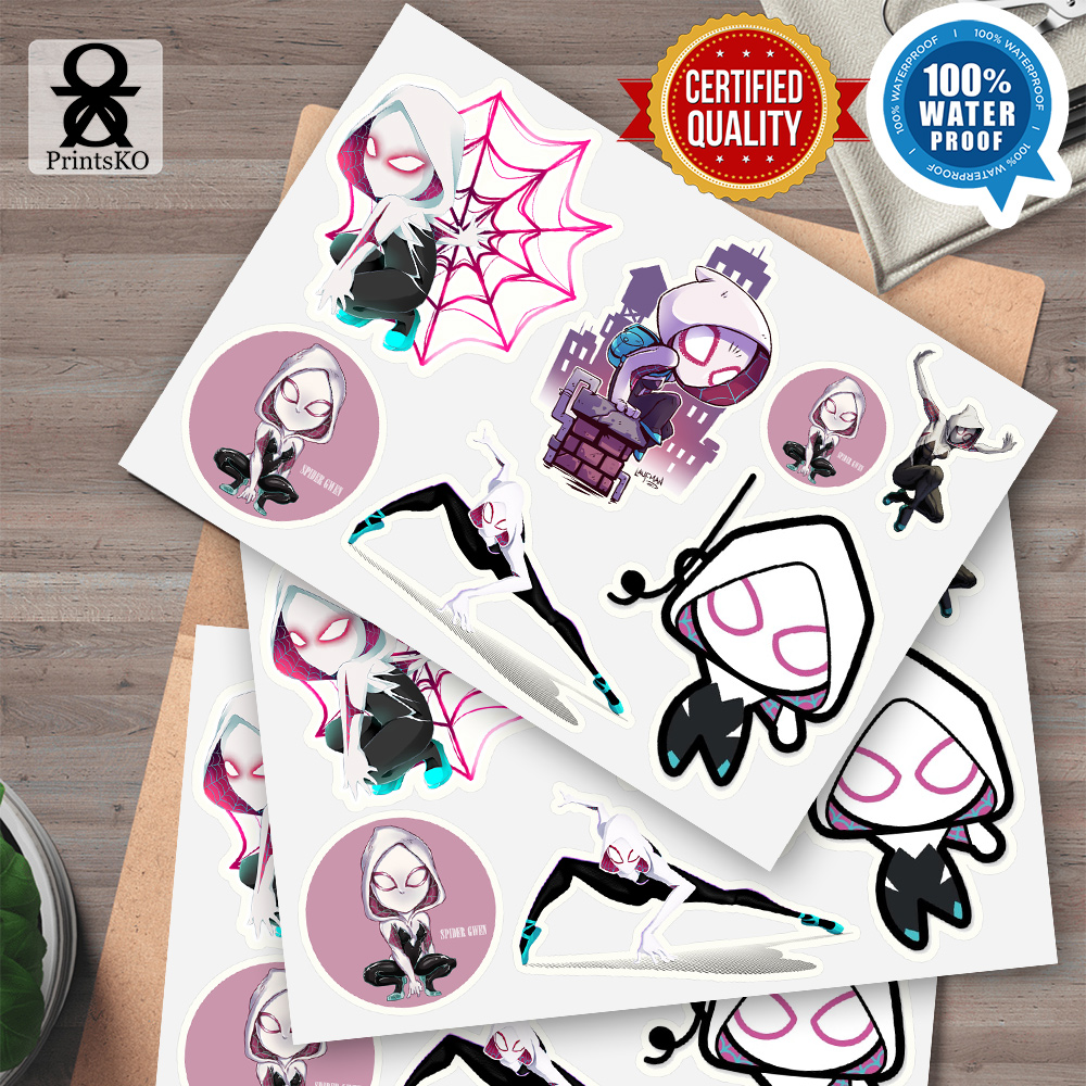 Spiderman Water Proof Stickers - Spider Gwen Design | Shopee Philippines