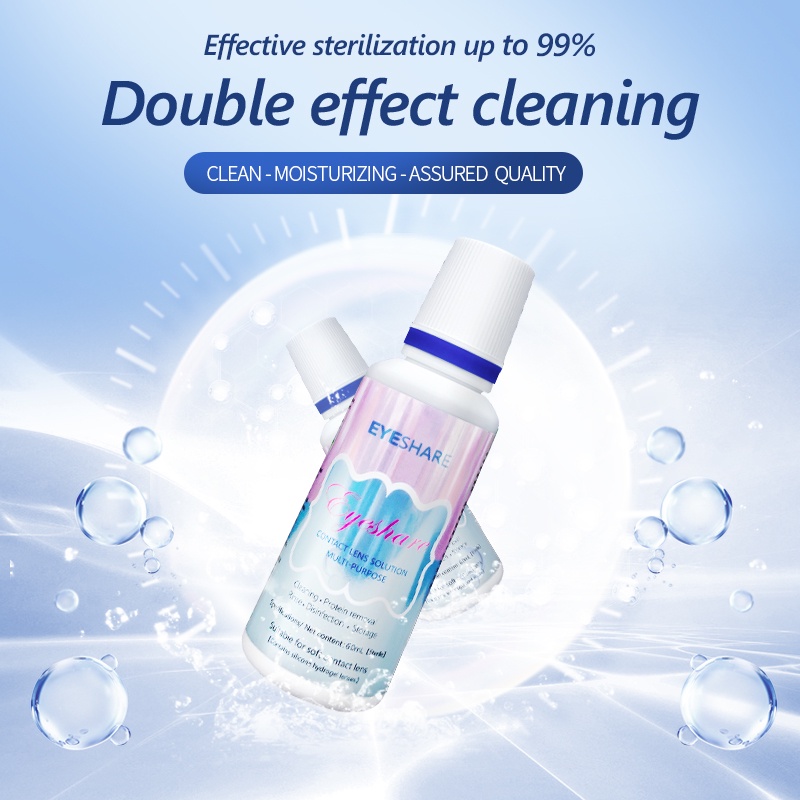 Eyeshare 60ml Eye Contact Lenses Solution Easy To Clean Lens