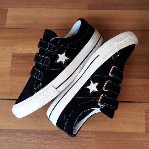 Converse One Star Pro Velcro Black White Sneakers Unisex Women Men