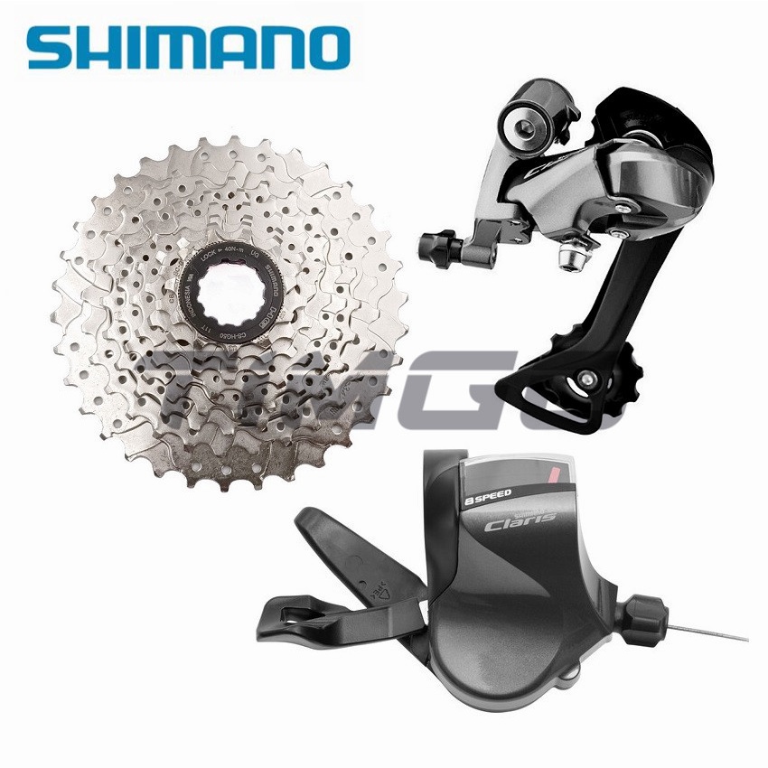 Shimano Claris R2000 Road Bike 1×8 Speed GroupSet SL-R2000 Right Shifter RD-R2000  Rear Derailleur CS-HG50-8 Cassette New 2400