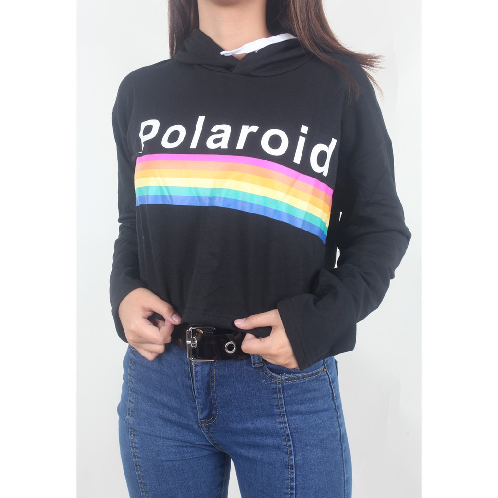 Polaroid hotsell cropped sweatshirt