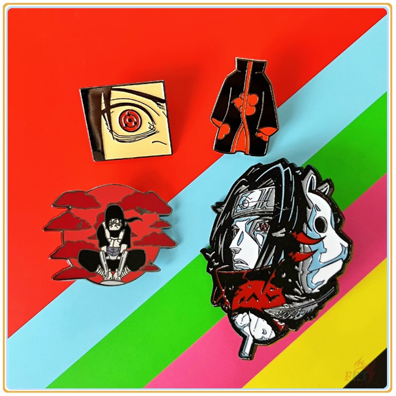 Uchiha Itachi & Sasuke - NARUTO Brooches ★ 1Pc Anime Sharingan Doodle ...