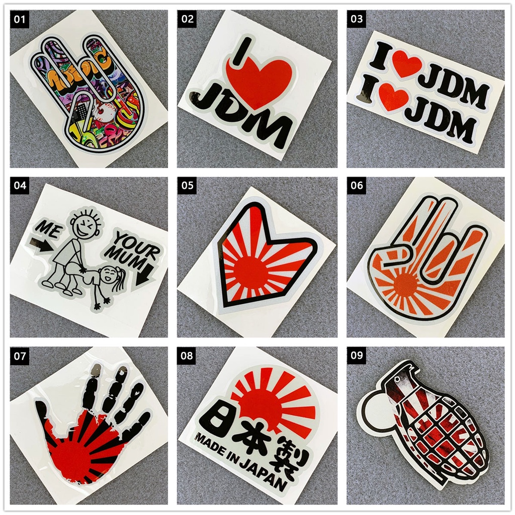 3M Reflective JDM Style Car Sticker Decal Helmet Skateboard Decor ...