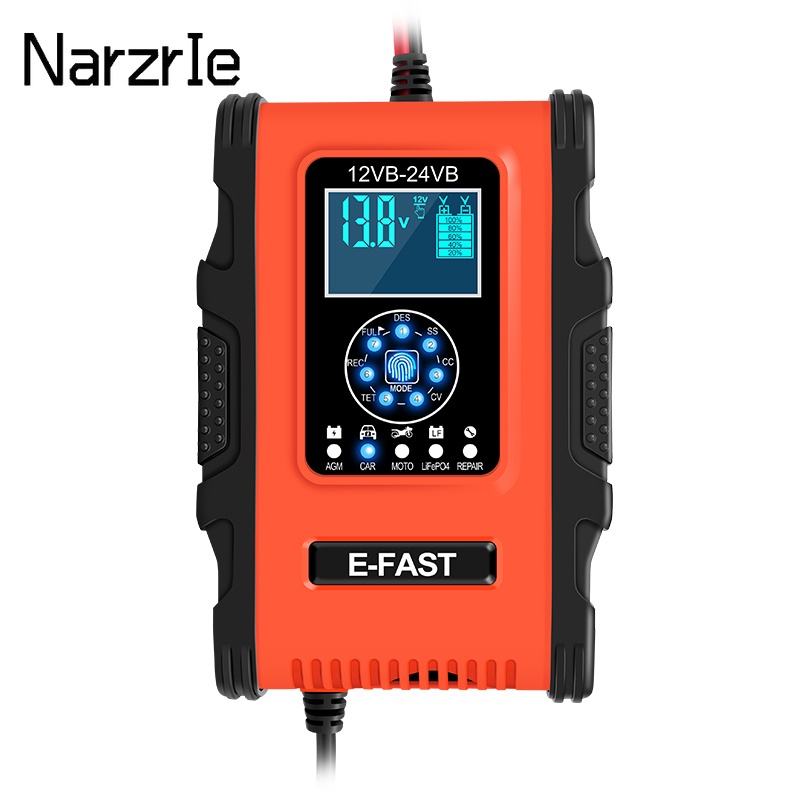 BCar Quick Charge Battery Charger 12V 24V 12A Pulse Repair LiFePO4